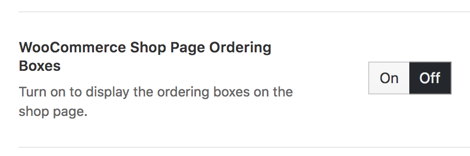 shop page ordering boxes