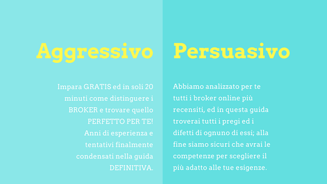 Aggressivo vs Persuasivo